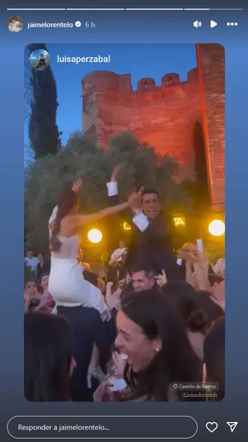 Jaime Lorente y Marta Goenaga celebrando su boda Jaime Lorente y Marta Goenaga celebrando su boda