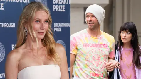 Gwyneth Paltrow, Chris Martin y Dakota Johnson Gwyneth Paltrow, Chris Martin y Dakota Johnson