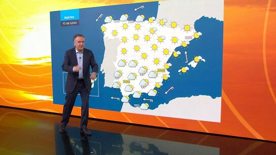 Roberto Brasero y el tiempo del martes 10 de junio