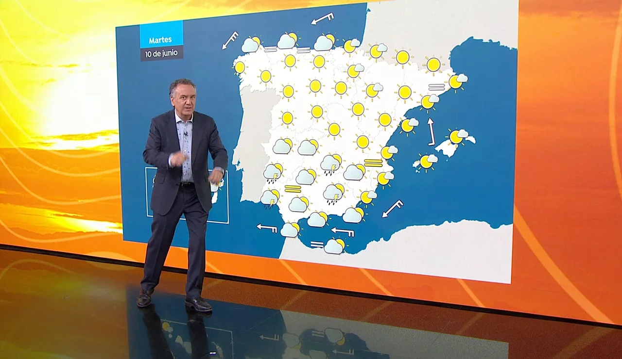 Roberto Brasero y el tiempo del martes 10 de junio