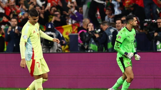 &Aacute;lvaro Morata tras fallar el penalti en la final de la Nations League