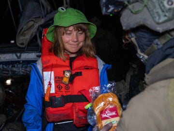 Greta Thunberg en la flotilla de la libertad