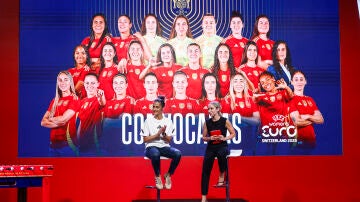 Montse Tomé, en la Ciudad del Fútbol de Las Rozas