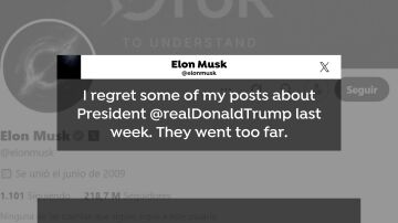 Tweet de Musk pidiendo perdón a Trump
