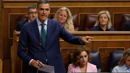 Pedro S&aacute;nchez durante la sesi&oacute;n de control