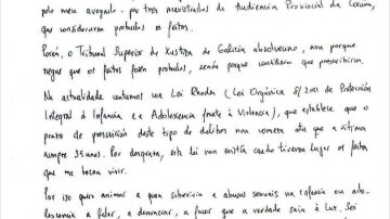 Carta abierta de una víctima de abuso infantil tras la absolución de su agresor: “La verdad no prescribe”