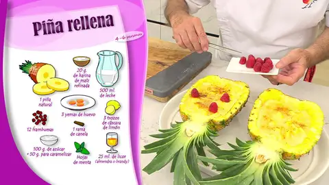 Ingredientes piña rellena Ingredientes piña rellena