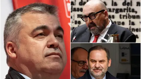 Santos Cerdán, junto a Koldo García y José Luis Ábalos Santos Cerdán, junto a Koldo García y José Luis Ábalos