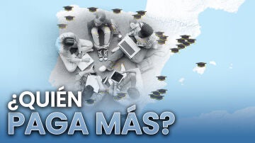 Mapa sobre cuánto cobran los estudiantes según la universidad