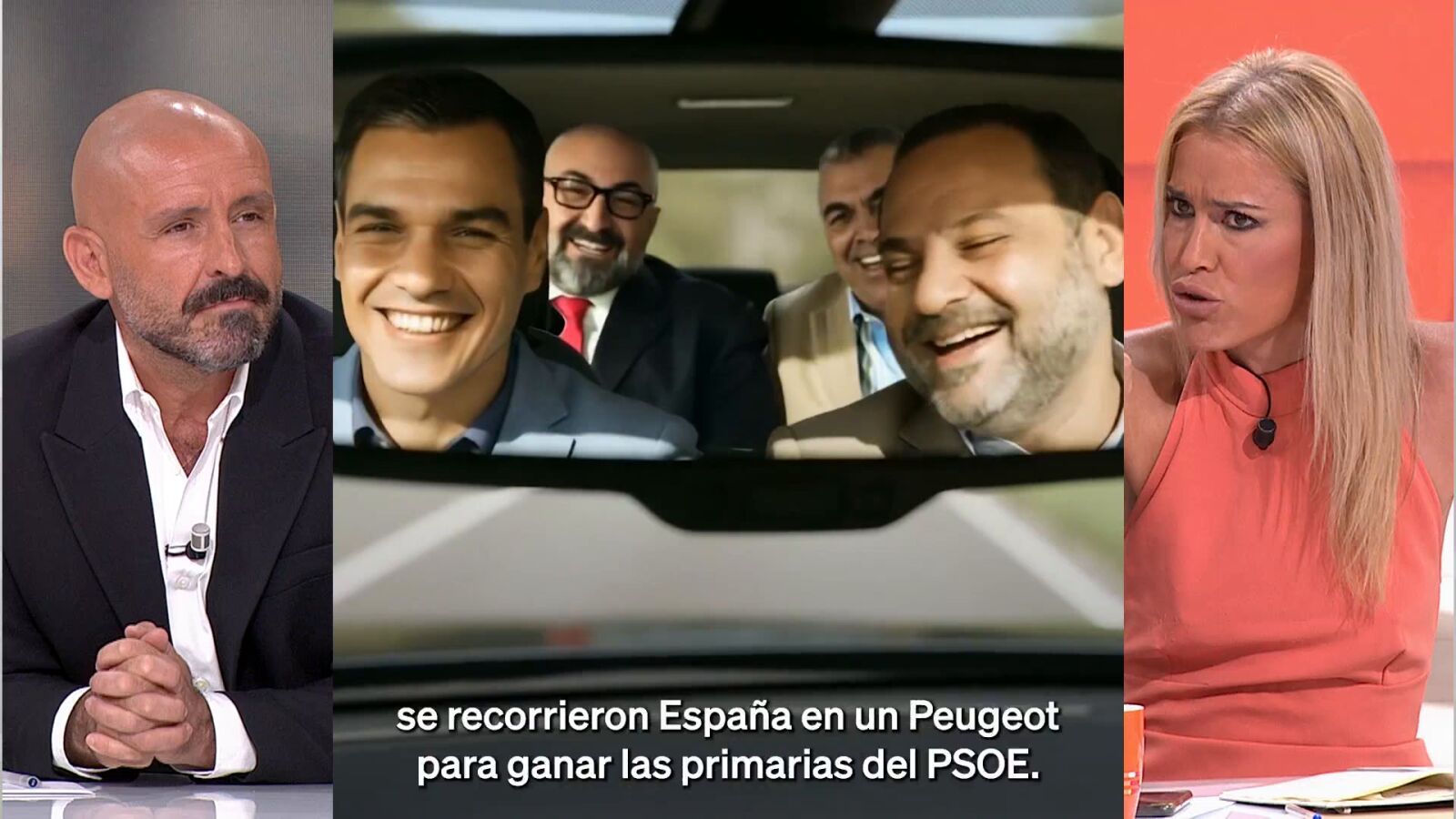El enfado de Afra Blanco y Jaime de los Santos por el vídeo publicado por el PP sobre la presunta corrupción del PSOE: 