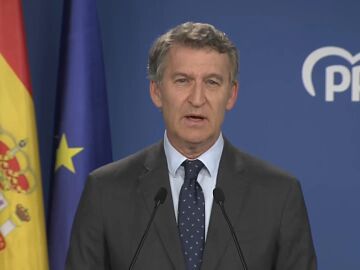 Alberto Núñez Feijóo, en la sede del PP