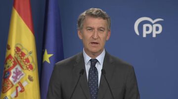 Alberto Núñez Feijóo, en la sede del PP