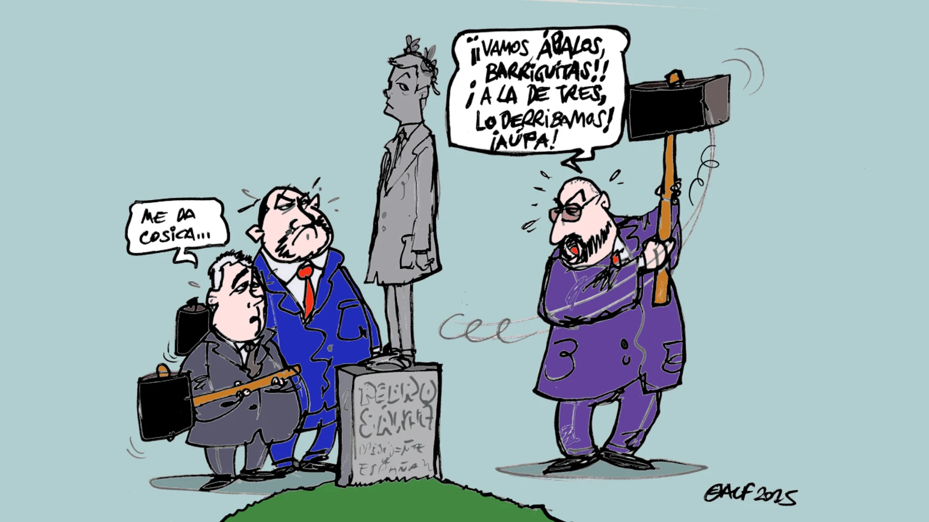 El PSOE ante la presión interna, en la viñeta gráfica de Alfredo Boto El PSOE ante la presión interna, en la viñeta gráfica de Alfredo Boto