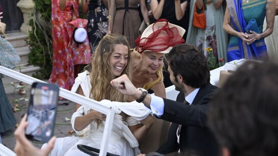 Belen &Eacute;cija con su madre, Bel&eacute;n Rueda, en su boda