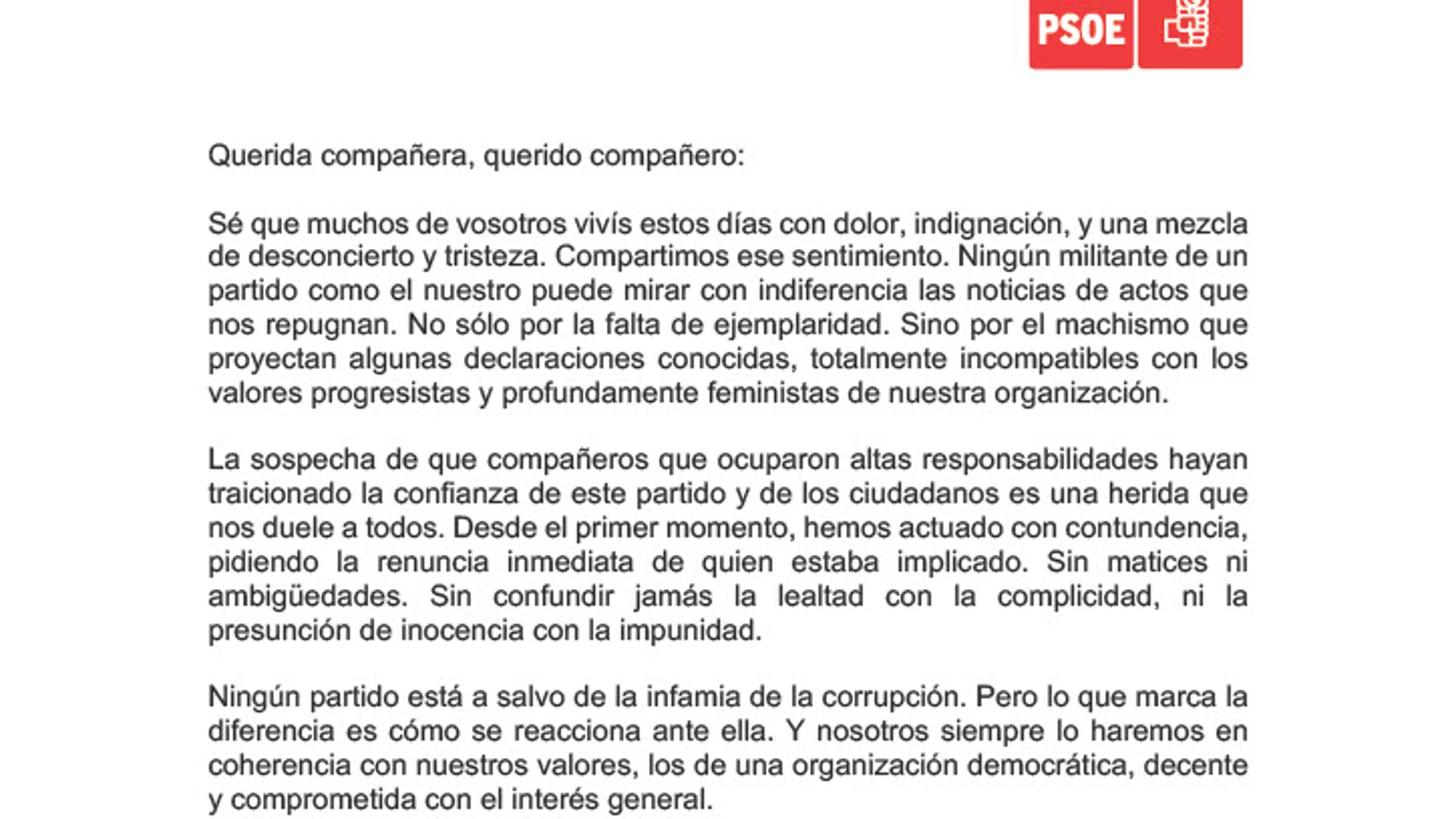 Una nueva carta de Pedro Sánchez Una nueva carta de Pedro Sánchez