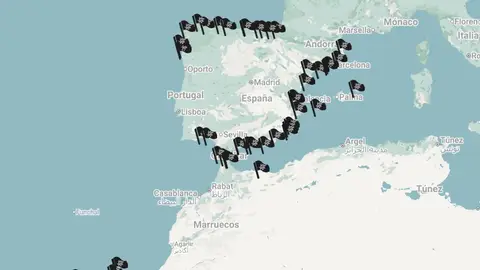 Mapa banderas negras Mapa banderas negras