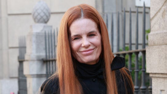 Olivia de Borb&oacute;n en el funeral de su padre, Francisco de Borb&oacute;n