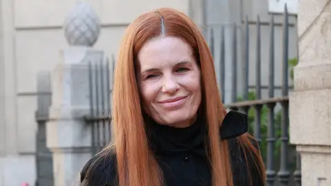 Olivia de Borbón en el funeral de su padre, Francisco de Borbón Olivia de Borbón en el funeral de su padre, Francisco de Borbón