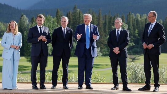 Donald Trump en la cumbre del G7.