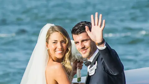 Álvaro Morata y Alice Campello, en su boda en 2017 Álvaro Morata y Alice Campello, en su boda en 2017