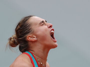 La tenista Aryna Sabalenka en el último Roland Garros