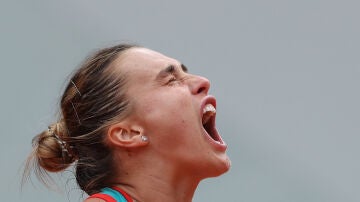 La tenista Aryna Sabalenka en el último Roland Garros