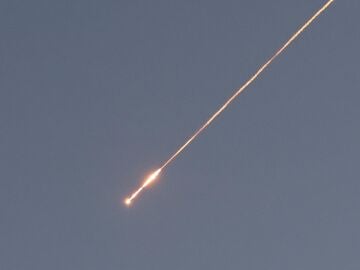  Un misil balístico en el cielo sobre Jerusalén, Israel