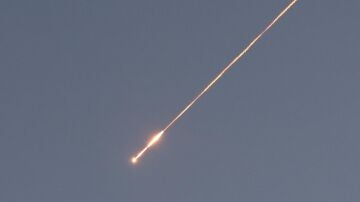  Un misil balístico en el cielo sobre Jerusalén, Israel