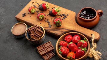 Chocolate y fresas