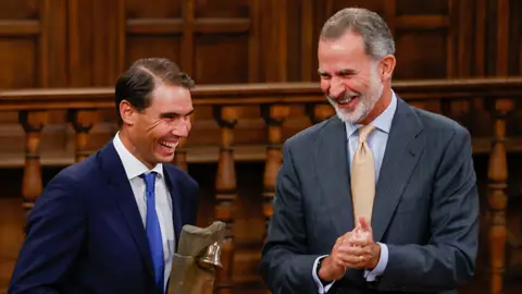 Felipe VI junto a Rafa Nadal Felipe VI junto a Rafa Nadal