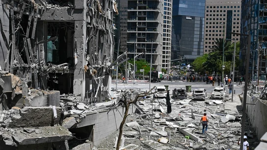 Misil iraní cae en Ramat Gan, Israel. Misil iraní cae en Ramat Gan, Israel.