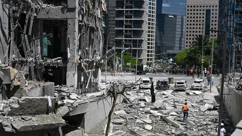 Misil iraní cae en Ramat Gan, Israel. Misil iraní cae en Ramat Gan, Israel.