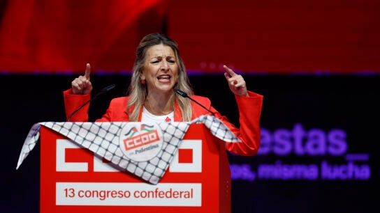 Yolanda D&iacute;az interviene en el acto de clausura del XIII Congreso Confederal de CCOO 