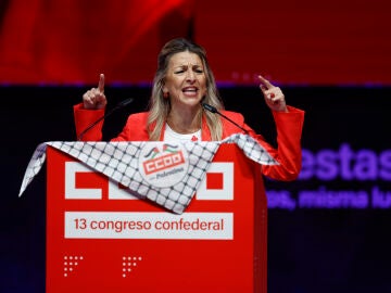 Yolanda Díaz interviene en el acto de clausura del XIII Congreso Confederal de CCOO 