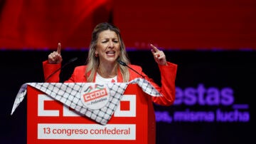 Yolanda Díaz interviene en el acto de clausura del XIII Congreso Confederal de CCOO 