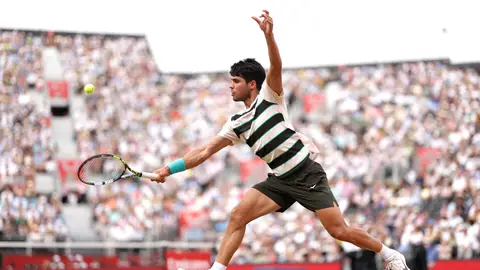Alcaraz durante las semifinales de Queen's 2025 Alcaraz durante las semifinales de Queen's 2025