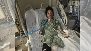 Imagen de Arisbeth Muñoz en el hospital. Imagen de Arisbeth Muñoz en el hospital.