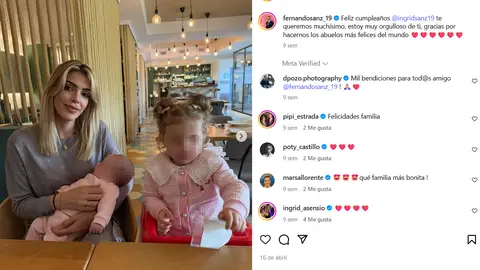 Ingrid, la hija de Fernando Sanz, junto a sus hijas Ingrid, la hija de Fernando Sanz, junto a sus hijas