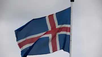Imagen de archivo de la bandera de Islandia. Imagen de archivo de la bandera de Islandia.