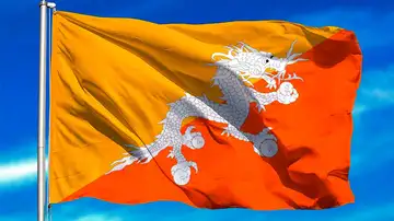 Imagen de la bandera de Bután. Imagen de la bandera de Bután.