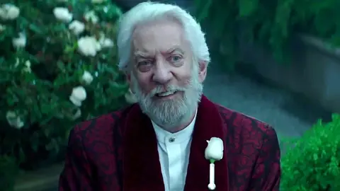 Donald Sutherland en Los juegos del hambre Donald Sutherland en Los juegos del hambre