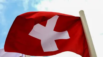 Imagen de archivo de la bandera de Suiza. Imagen de archivo de la bandera de Suiza.