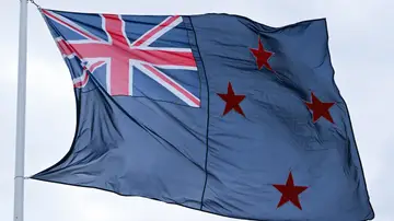 Imagen de archivo de la bandera de Nueva Zelanda. Imagen de archivo de la bandera de Nueva Zelanda.