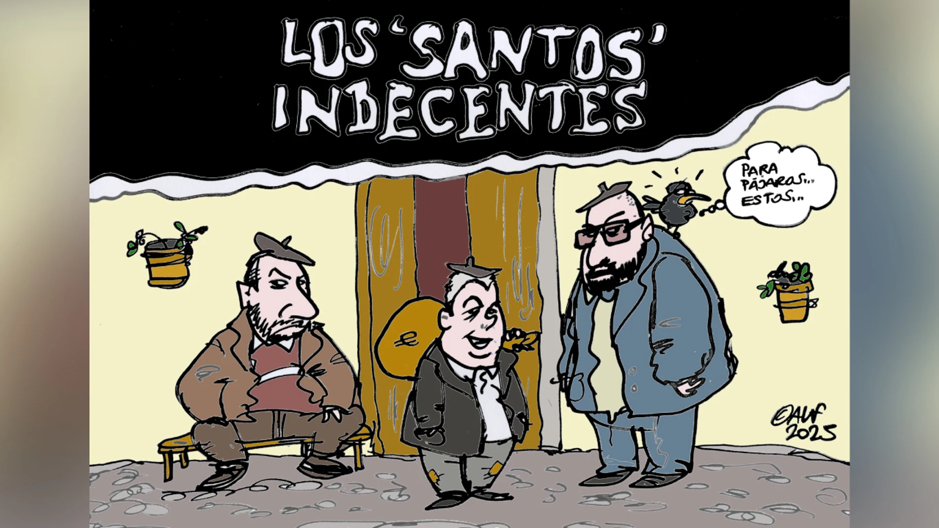 El trío del caso Koldo, en la viñeta gráfica de Alfredo Boto El trío del caso Koldo, en la viñeta gráfica de Alfredo Boto