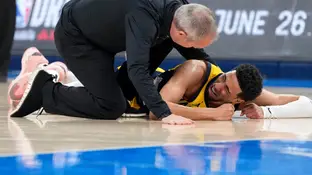 Tyrese Haliburton entre lágrimas tras su lesión Tyrese Haliburton entre lágrimas tras su lesión