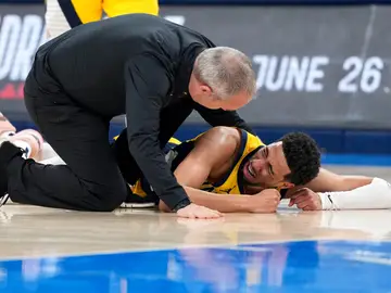 Tyrese Haliburton entre lágrimas tras su lesión Tyrese Haliburton entre lágrimas tras su lesión