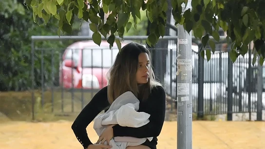 Lorena Gómez con su hijo en brazos en 2020 Lorena Gómez con su hijo en brazos en 2020