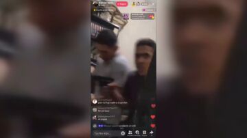 Momento en el que disparan al influencer Gabriel Sarmiento