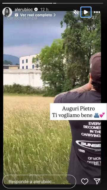 La felicitación de Alejandra Rubio a Pietro Costanzia La felicitación de Alejandra Rubio a Pietro Costanzia
