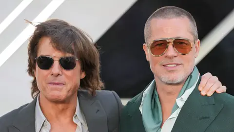 Brad Pitt y Tom Cruise en la premiere de F1 en Nueva York Brad Pitt y Tom Cruise en la premiere de F1 en Nueva York